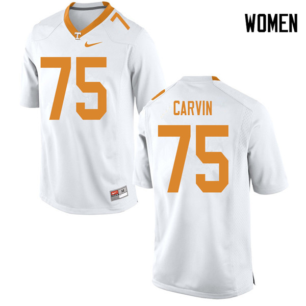 Women #75 Jerome Carvin Tennessee Volunteers College Football Jerseys Sale-White - Click Image to Close